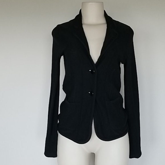 Piazza Sempione Tops - Piazza Sempione black long sleeve button front top